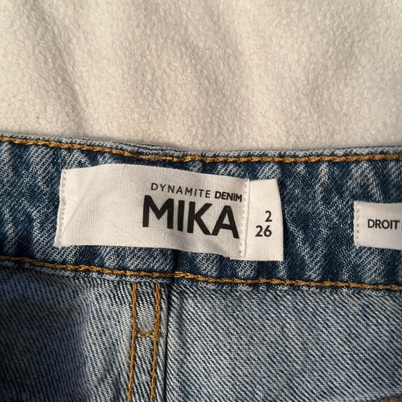 Dynamite Mika Relaxed Straight Mid Rise Jeans - Picture 2 of 4